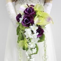 パープルローズのクール&モダンブーケ