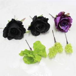 バラのクール&モダンヘッドドレス(髪飾り)6輪