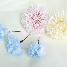 パステルカラーのヘッドドレス(髪飾り)5輪