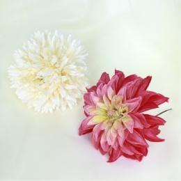 大輪ダリアとガーベラのヘッドドレス(髪飾り)2輪