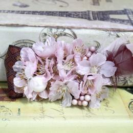 サクラの和リボンコサージュ